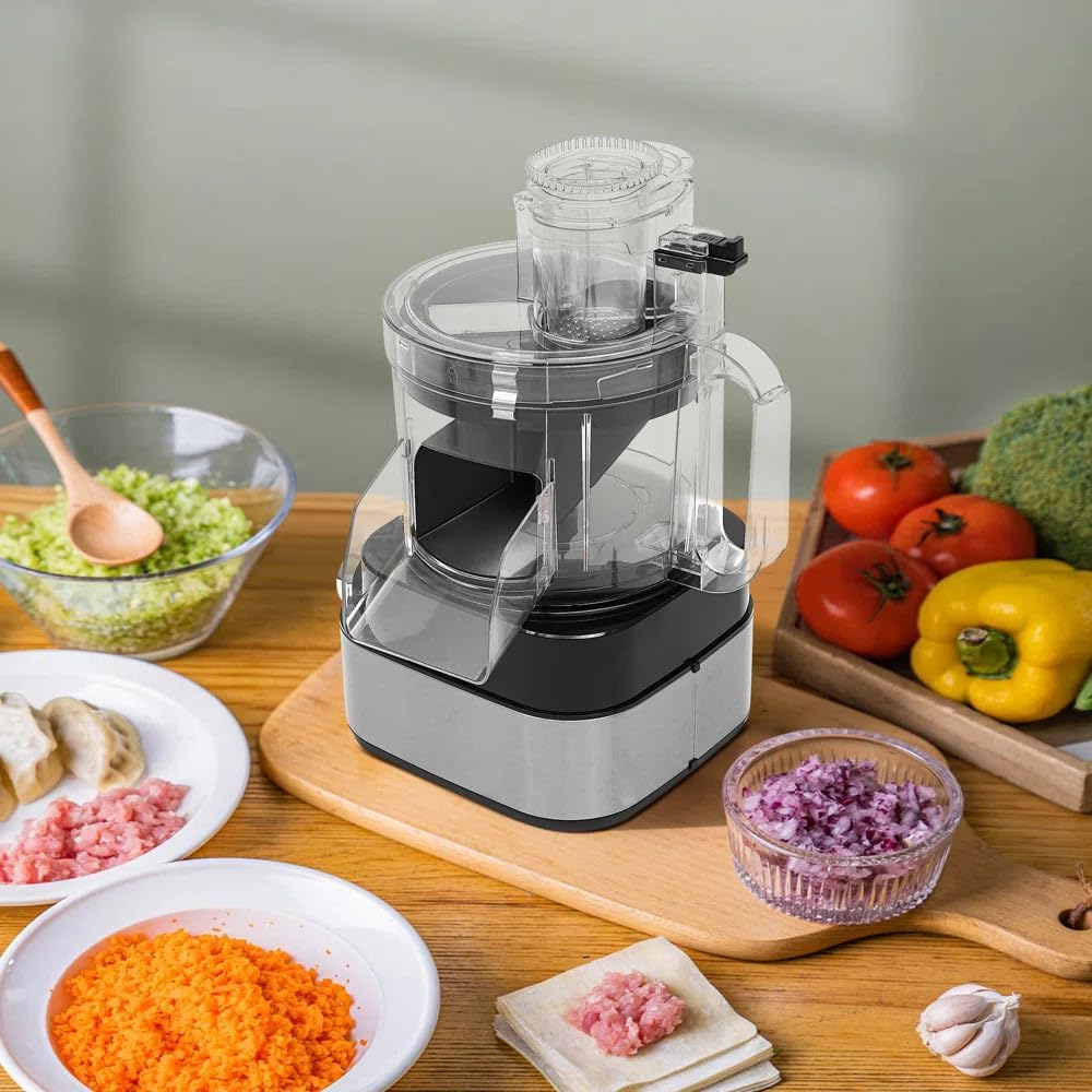 Commercial Food Processor 5L Electric Vegetable Dicer Chopper Professional Veggie Shredder Grater Multifunctional Meat Grinder Blender