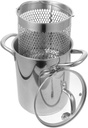 Hemoton Stainless Steel Deep Fryer Pot with Strainer Basket and Handle, 11-Inch Frying Pot for Home Use, Ideal for Frying Fish, Shrimp, Chicken, Fries, and More