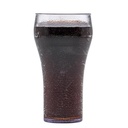 G.E.T. 7716-1-CL-EC Bell-Shaped Soda Float Textured Plastic Tumblers, 16 Ounce, Clear (Set of 4)