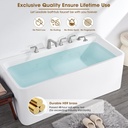 Roman Tub Faucet with Sprayer, Garden Tub Faucet with Valve, Brass 5 Hole 3 Handle, Widespread Deck Mount Tub Filler with Diverter, High Flow Bathtub Faucet with Hand Shower Brushed Nickel