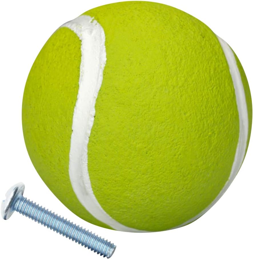 Rok 5 Pack Hardware Go Team Collection Tennis Ball Sport Cabinet Kitchen Home Decor Drawer Door Hardware 1-1/4 Inch Diameter Knob, ROKK43934T