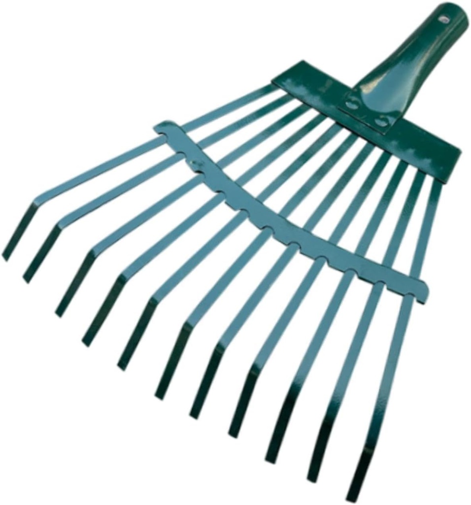 Garden Rake Head Replacement Farm Backyard Tool Thatching Rake Hand Rake Head Leaf Rake Head for Yard Planting Flower Bed, 11 Teeth 24x30cm