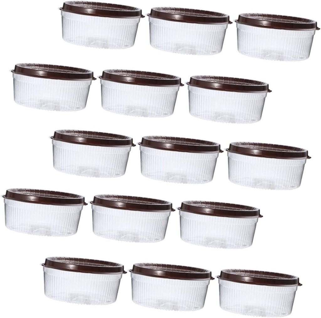 25 Pack Plastic Cake Storage Boxes Portable Cupcake Holder Cake Boxes for Wedding Baking Parties