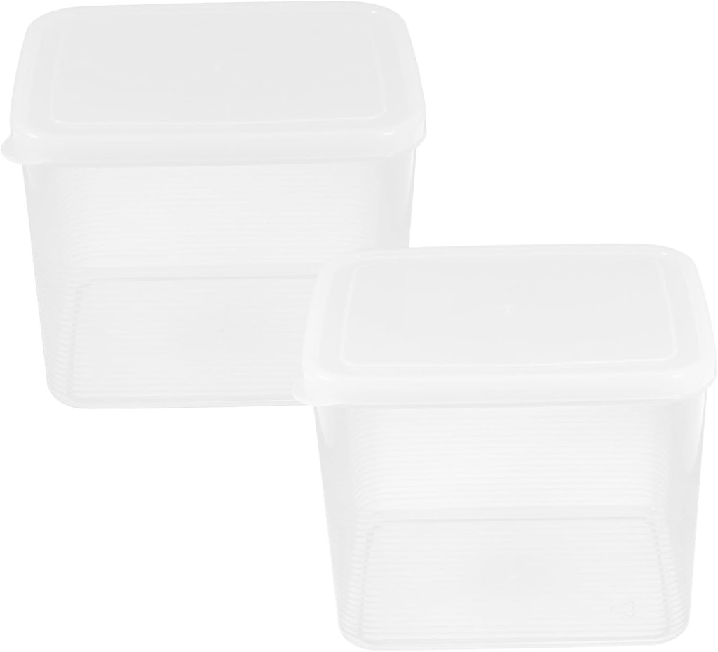 2Pcs Bread Storage Boxes Lightweight Food Containers for Outdoor Activities and Kitchen Organization Airtight Toast Preservation Keepers