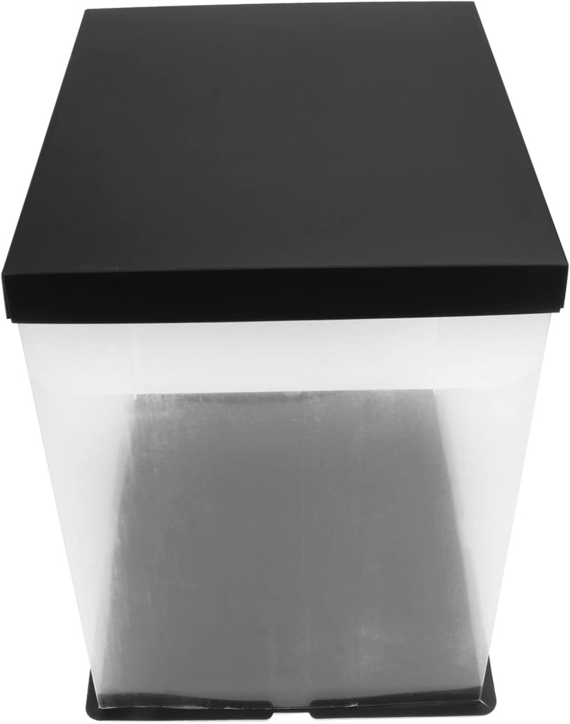 Plastic Cake Box Ribbon Cake Carrier for Wedding Birthday Christmas Holiday