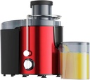 Compact Centrifugal Juicer Extractor,Quick Juicer Machine,Industrial Juicer Machines,Increase The Juice Outlet,2-Speed Adjustment,for Beverage Shops Kitchens(Color:Red)