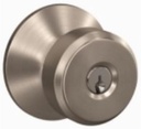 SCHLAGE Bowery Satin Nickel Entry Knobs Grade 1 1-3/8 in.
