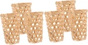 Amosfun 6pcs Bamboo Woven Fruit Holder Handmade Picnic Basket Kitchen Counter Storage