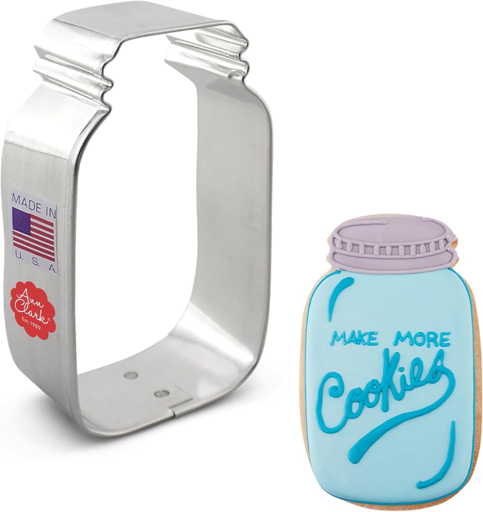 Mason Jar Cookie Cutter 3.5" Made in USA by Ann Clark