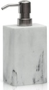 15Oz Marble Style Resin Soap Dispenser,Suanti Hand Soap Dispenser for Bathroom and Kitchen Sink,Decorative White Soap Dispenser Bottle with Easy-Press Pump for Liquid Dish Soap,Lotion-Refillable