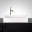 Signature Hardware 300406 Cosima 24" Resin Vessel Bathroom Sink - White