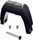 Stainless Steel 316 Garde Mid-Post Offset Style Pulls for 1-1/4"" OD Round Handle, Matt Black Finish, 1 Piece, HF-032