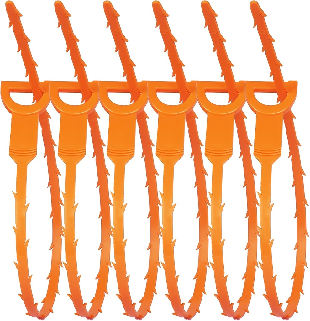 6 Pack Hair Drain Clog Cleaning Tool, ONEHERE Hair Drain Clog Remover Tool, Drain Augers Hair Catcher Tools for Kitchen, Sink Bathroom, Tub Toilet