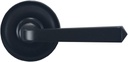Bravura 334SB Helen Lever Passage Lockset with Modern Round Trim Reversible Adjustable Door Handle Lever for Hallway/Office, Matte Black