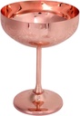 Stainless Steel Wine Glass, Metal Champagne Glass, Goblet Engraved Party Red Wine Cup Decorative Cups for Wedding Camping Champagne Cocktails Banquet Party (Flower Ear Cup Copper Plating)