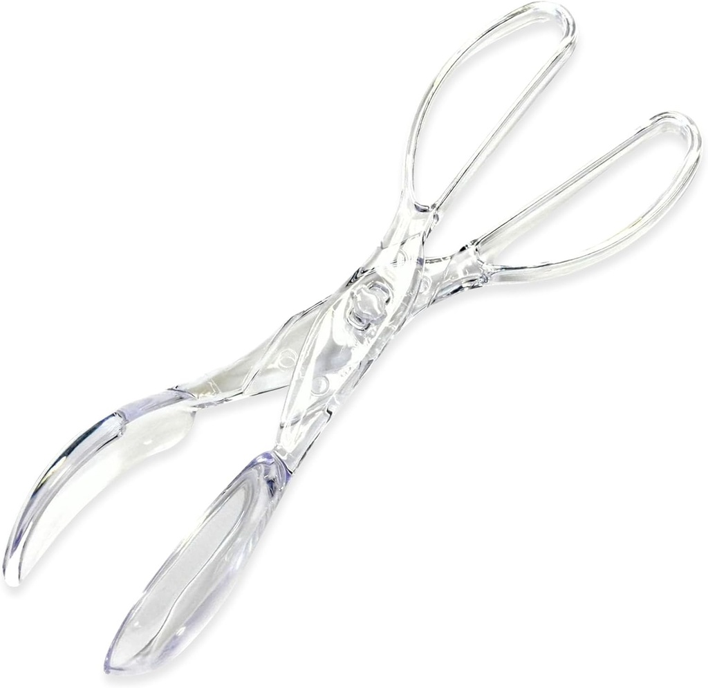 Chef Craft Premium Salad Scissor Tongs, 11.25 inch, Clear