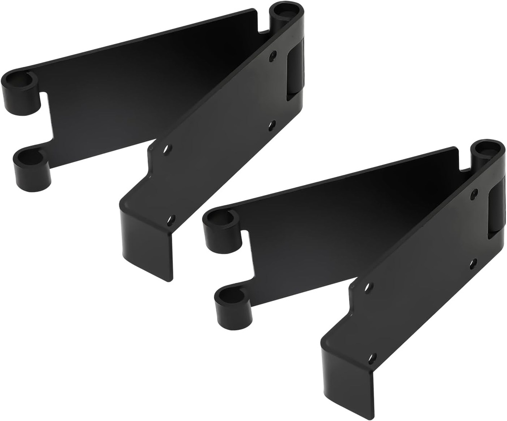 Low Headroom Garage Door Bracket Kit - Adjustable Quick Turn Top Track Bracket for Overhead Doors, Set of 2 , Standard Garage Door Parts and Compatible with Clopay, Hurricane Brackets