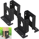 4Pcs Adjustable 4x4 Wood Fence Pergola Post Base Brackets kit Heavy Duty Post Anchor Base Brackets for Deck Railing Mailbox