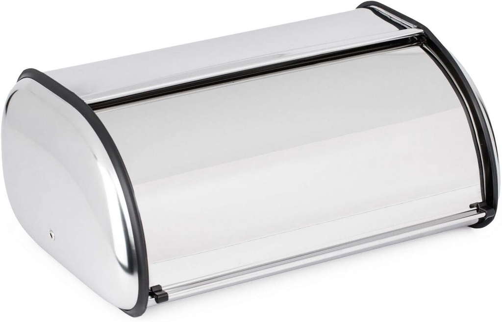 Large Countertop Stainless Steel Bread Box/Bin with Roll Up Lid
