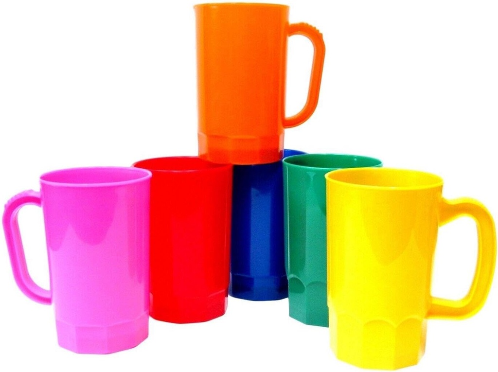 For 6 32 Ounce Beer Mugs/Steins Mix Colors Lead No BPA MADE IN AMERICA!