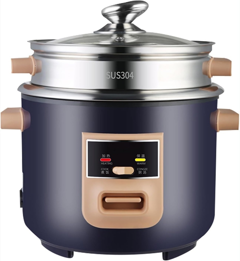 THEGA Rice Cooker (2-6L) Household Rice Cooker, 304 Stainless Steel Liner with Steamer, for Make Rice & Steam Food & Vegetables, Warm Functions, Rice Soup Separated, for 1-11 People(2L)