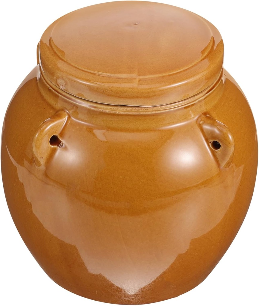 PRETYZOOM Honey Dispenser Jar Ceramic Honey Jar Lids Vintage Style Sealed Storage Container