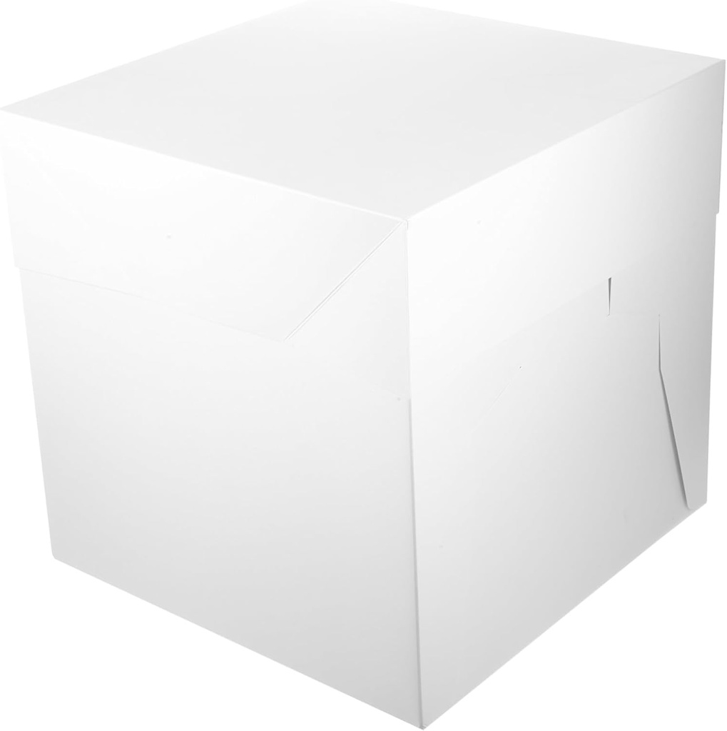 Cake Box Lid Sturdy Cake Carrier for Birthday Parties Outdoor Banquets Events Folding Bakery Container for Pies Pastries