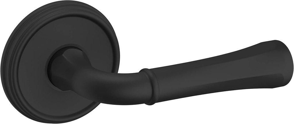 Baldwin 5113.LDM 5113 Left Handed Non-Turning One-Sided Dummy Door Lever with 5078 Rose from The Estate Collection - Satin Black