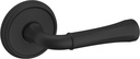 Baldwin 5113.LDM 5113 Left Handed Non-Turning One-Sided Dummy Door Lever with 5078 Rose from The Estate Collection - Satin Black