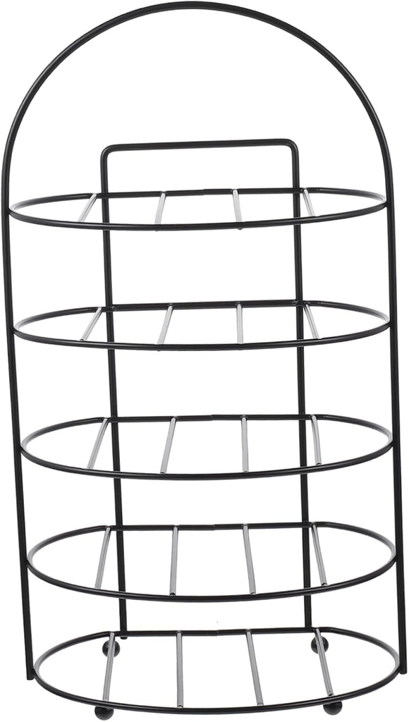 Multi-functional Iron Art Tray Rack 3-Layer Kitchen Dish Plate Storage Shelf for Serving and Organizing for Spice Rack and Entertaining Sturdy Metal Design