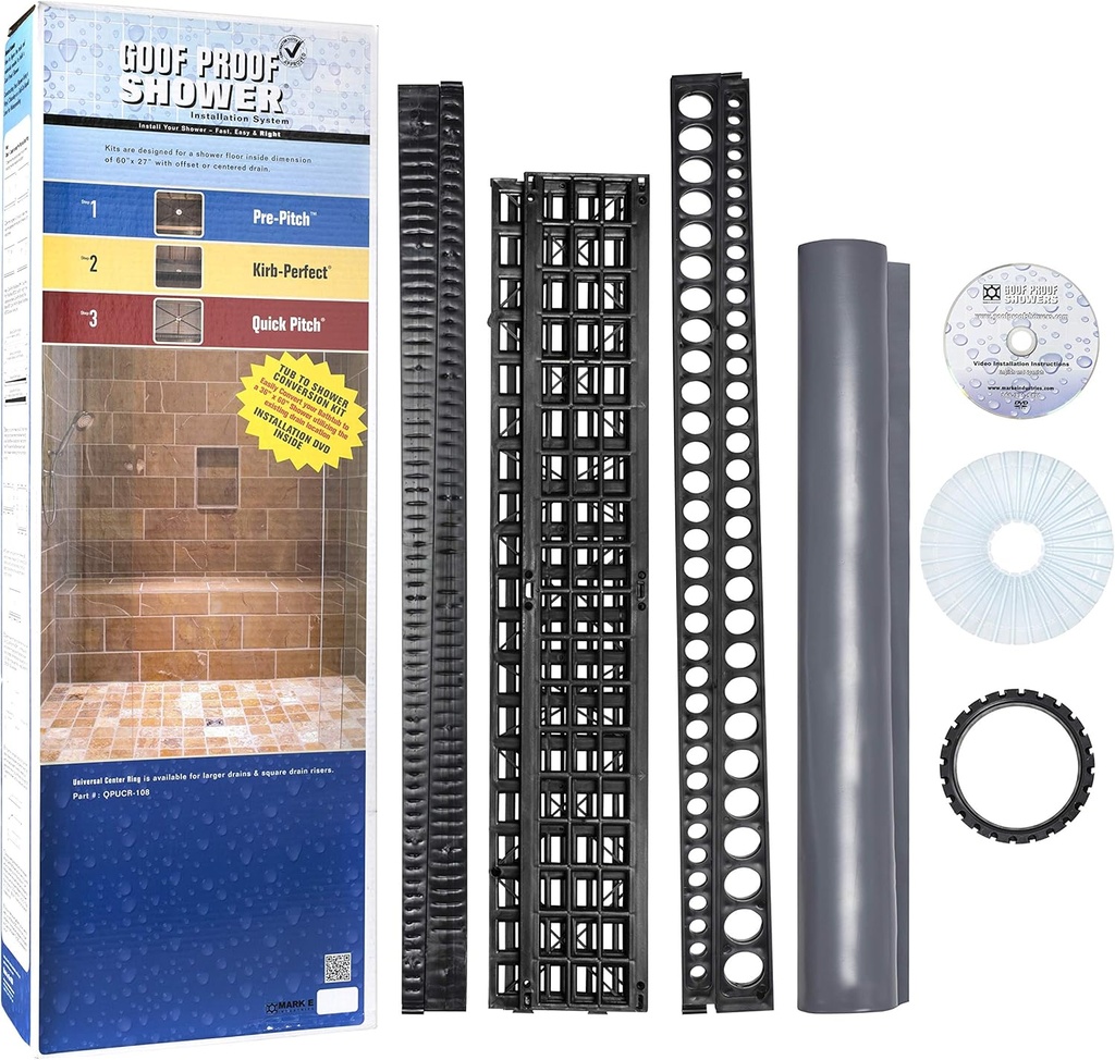 Bathtub to Shower Conversion Kit with Pan Liner SSCK-701 DELUXE "GOOF PROOF SHOWER"