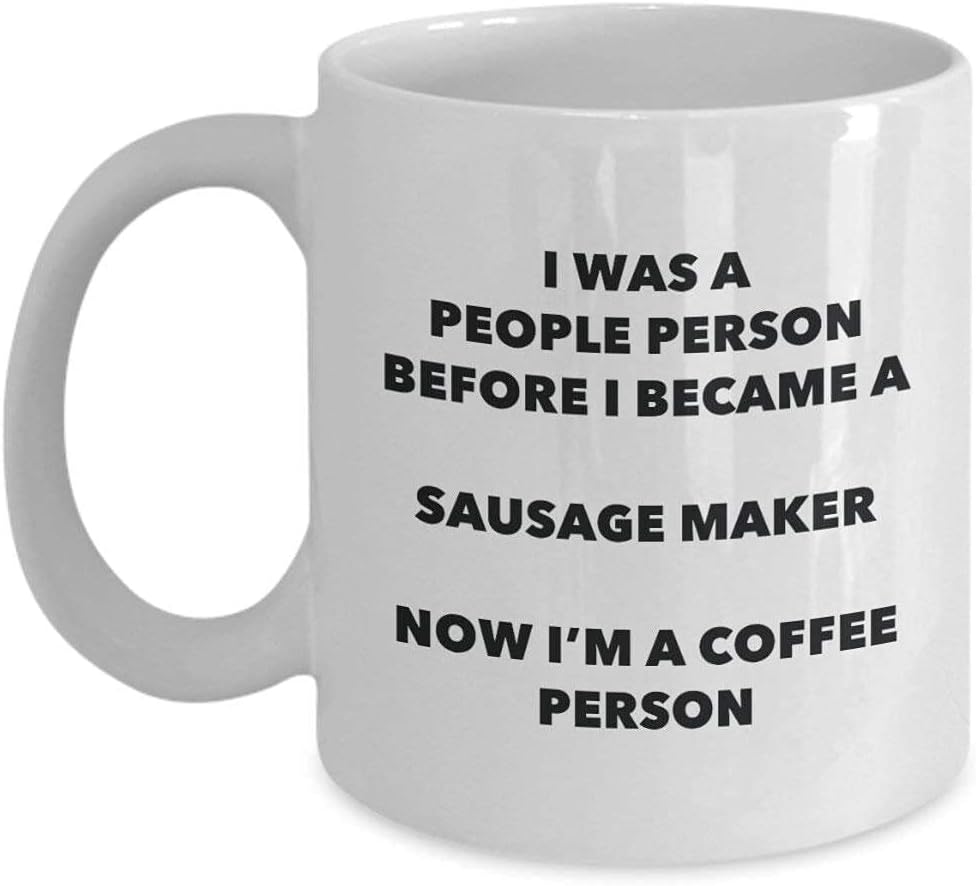 Sausage Maker Coffee Person Mug - Funny Tea Cocoa Cup - Birthday Christmas Coffee Lover Cute Gag Gifts Idea