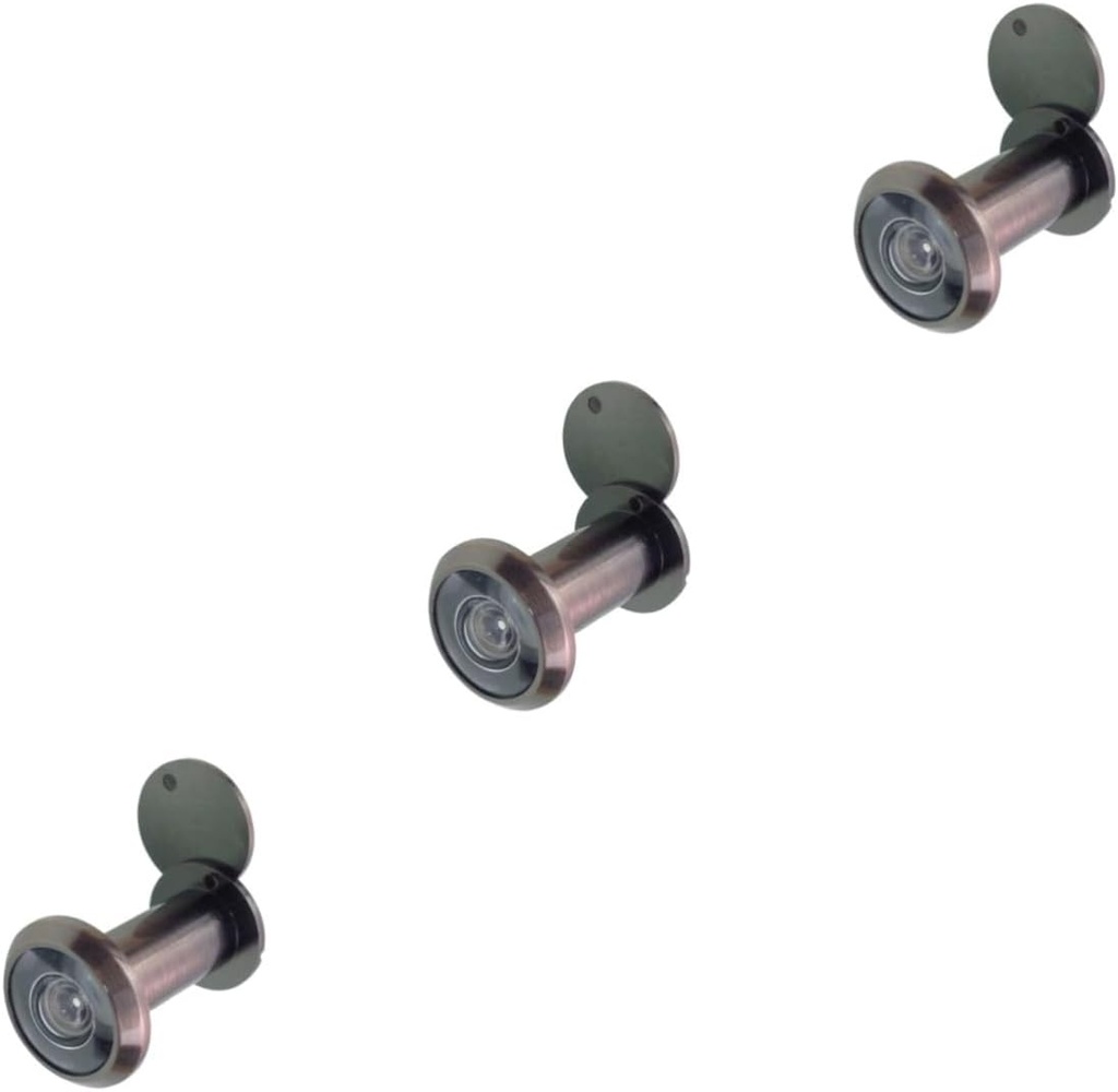 DOITOOL 3pcs Door Hole Copper Viewer Door Viewer Large Viewing Angle Pinhole Door Accessories Door Peep Hole