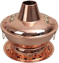 Pure Copper Chinese Hot Pot with Double Heating Base - Mongolian Cattle Hotpot, Split Design, Easy to Clean - Electric Carbon, Thick Material