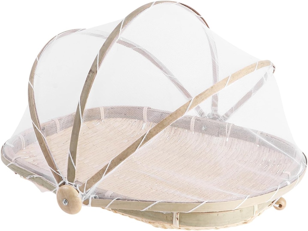 ABOOFAN Fruit Basket With Lid: Bamboo Woven Food Basket For Bread Storage - Handmade Bamboo Holder For Kitchen - Bread Box With Cover