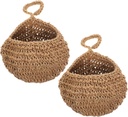 PRETYZOOM 2pcs Hanging Fruit Basket for Wall Rope Woven Vegetable Organizer for Kitchen Sturdy and Easy to Install for Storing Fruits and Snacks Decorative Wall Storage