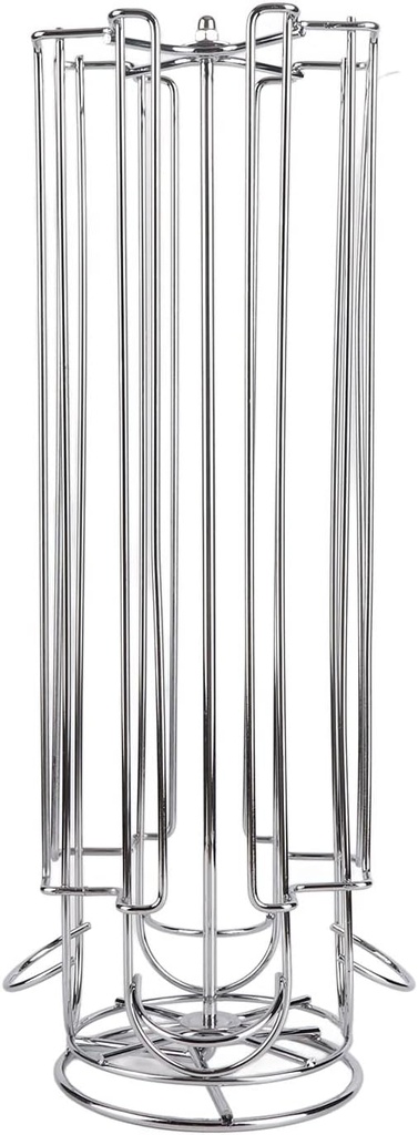 Turntable Coffee Capsule Rack, Sturdy Iron Coffee Pod Holder Stand, Elegant Pods Carousel Storage Rack for 28 Capsules Storage