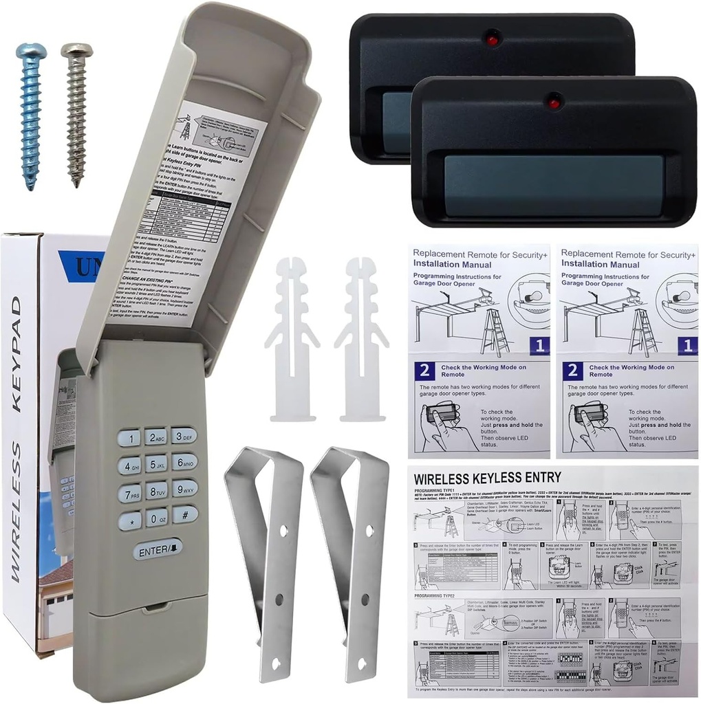 Garage Door Opener Remote Keypad 891LM for chamberlain Yellow Learn HD220 HD420ev hd520ev hd750wf hd920ev hd930ev hd950wf LW260c LW2200 lw3000ev lw5000ev lw9000wf by GruDawu Update