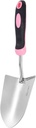 HARFINGTON Garden Hand Shovels 13.23 x 3.39 Stainless Steel Transplanting Trowel with Handle Garden Tools for Gardening Weeding Planting, Pink