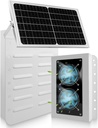 Solar Ventilator Fan, Dual Fan Design for Shipping Container Vent, Adjustable Angle 15W Solar Panel, Waterproof Solar Vent Kit Prevent Condensation and Overheating