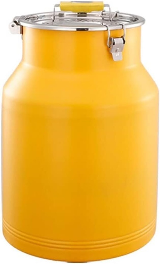 Stainless Steel Storage Container with Airtight Lid and Portable Handle, 10L Large Kitchen Canister for Rice, Flour, Sugar, Cereal, and Snacks - Blue(D,26L)