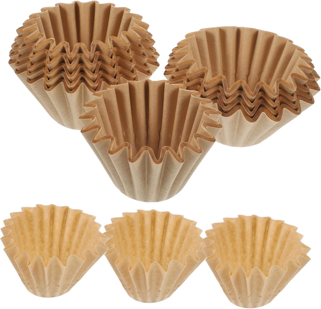 100Pcs Coffee Filters Unbleached Paper Filter for Home and Office Safe Convenient Even Flow for Coffee Brewing and Tea Leaf Storage