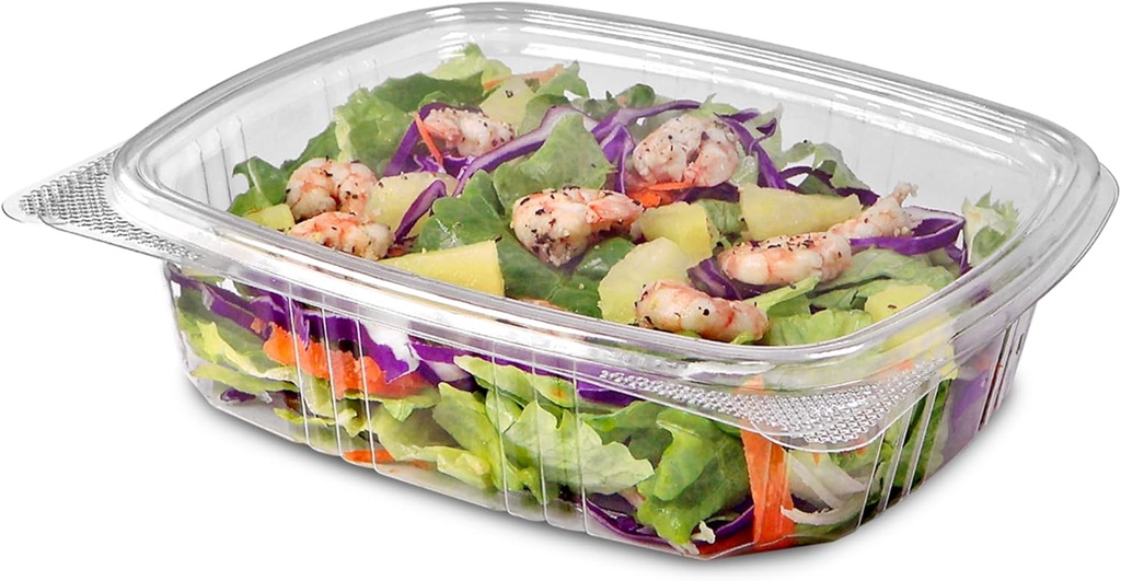24oz RPET Clear Hinged Lid Deli Container- 200Pcs