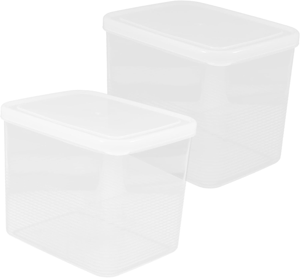 DECHOUS 2pcs Portable Toast Storage Box Food Grade Bread Container with Smooth Lid Airtight Seal for Camping Picnics and Kitchen Organization