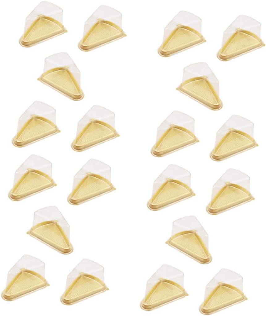 50pcs Transparent Triangle Plastic Mousse Boxes Blister Cake Sandwich Containers for Parties and Home Gatherings Safe Material Simple Design Healthy and Odor