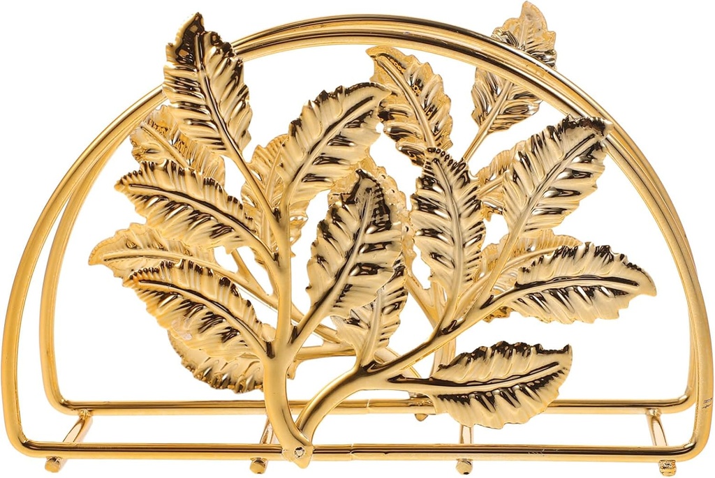 Kichvoe Napkin Holder Leaf Design Elegant Tissue Holder for Kitchen and Dining Table for Home Restaurant and Sturdy Construction Finish