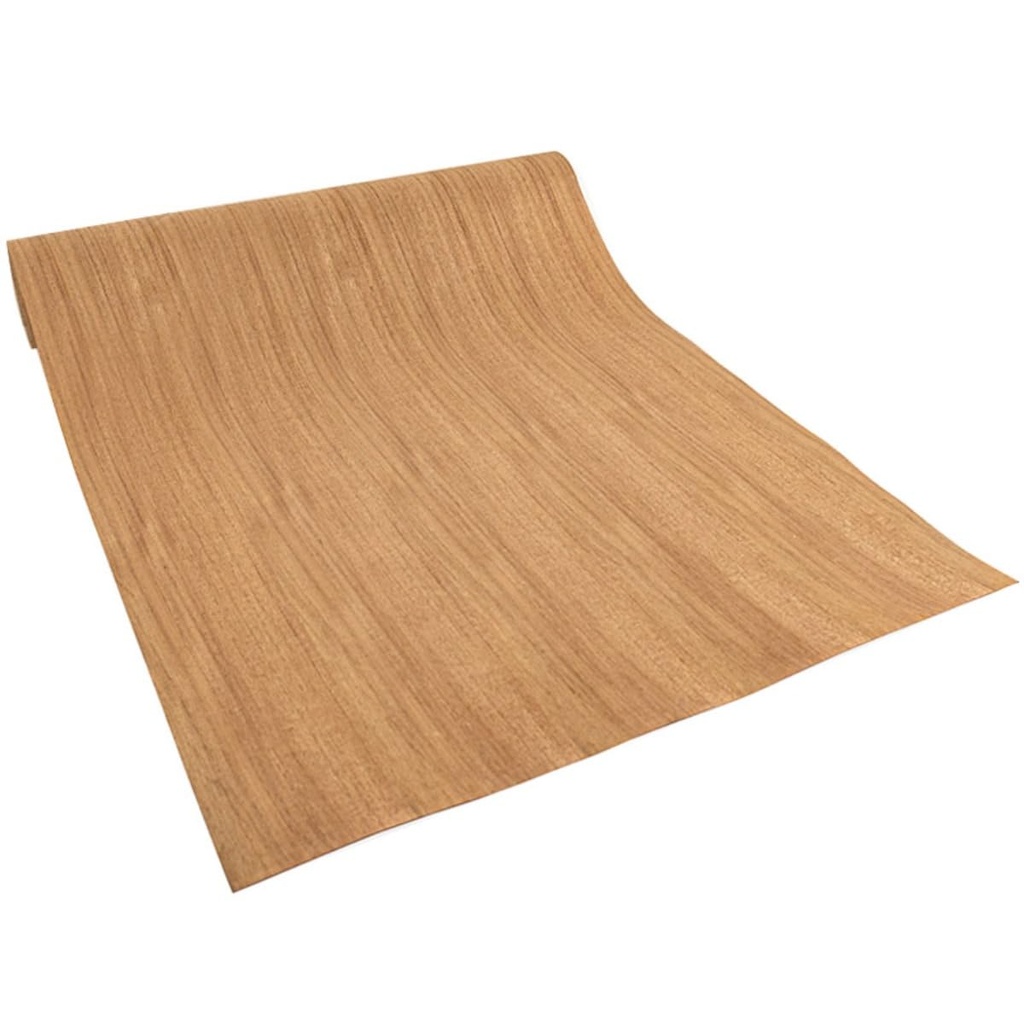 Natural Teak (Straight Grain) Veneer Wood Sheets - DIY Speaker Renovation and Furniture Restoration - Unfinished Wooden Sticker - Handmade Style -23 x 98 Inch