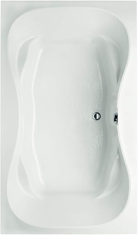 Hydro Systems Studio Hourglass Rectangular Acrylic Drop-In Bathtub, White, 72 x 42 x 21-Inch