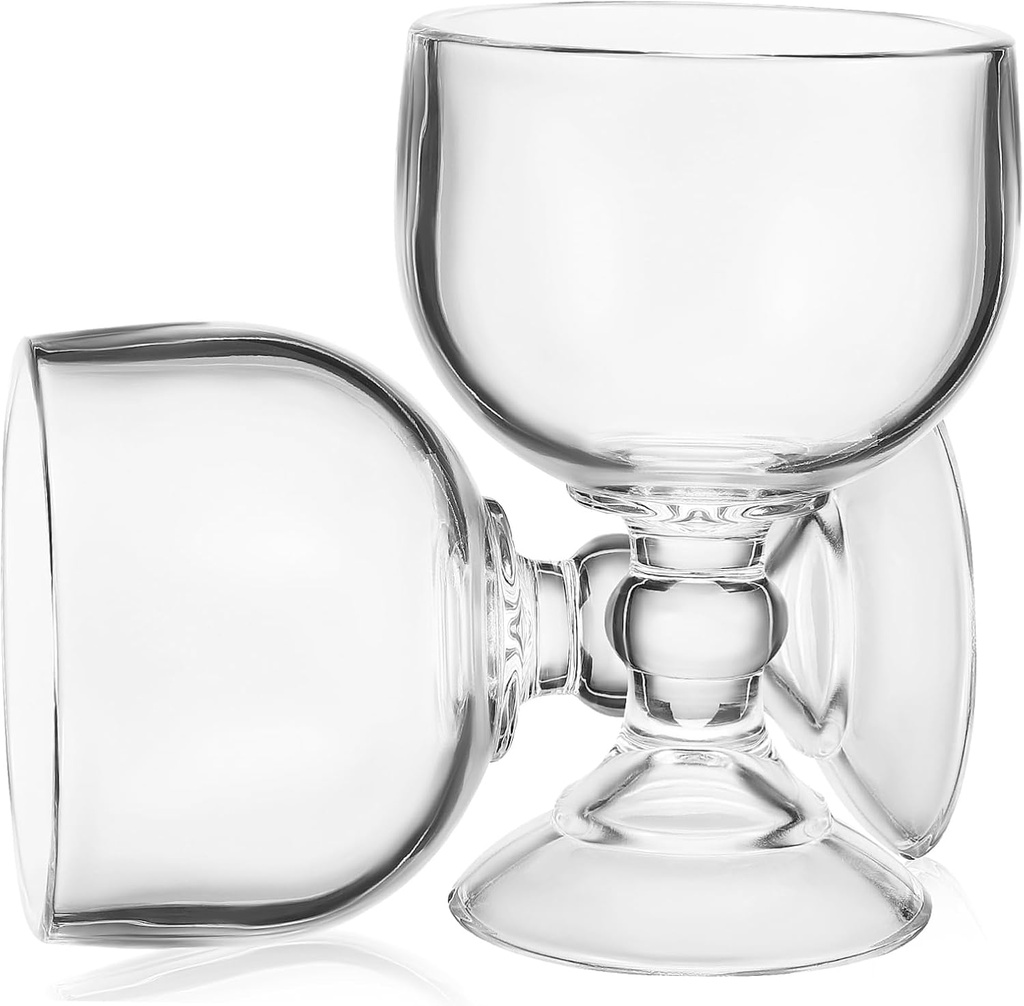 Mobestech 2 Pcs Glass Wine Goblets for Margarita and Cocktails Glass Material with Smooth Rounded Rim Versatile Beverage Cups for Parties Weddings and Everyday Use