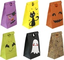 Halloween Treat Bags - 24 Pcs Halloween Trick or Treat Goody Gags Gift Bags, 24 Pcs Stickers, Hallowe'en Goodie Bags Party Supplies